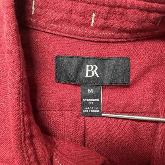 Banana Republic Men's Denny Flannel Shirt, Red Heather Size M Casual Business - Picture 5 of 11